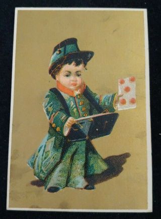 Trade Card H.  A.  Gutterson No.  1 Ames Block,  E.  Pepperell Ma - Boots & Shoes