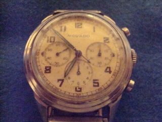 Vintage Movado Mens Chronograph Wrist Watch