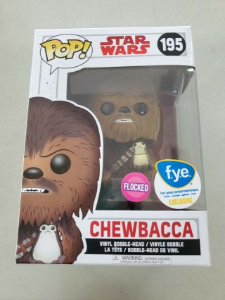 Funko Pop Star Wars Flocked Chewbacca 195 Fye Exclusive