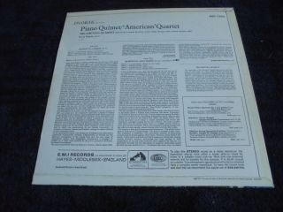 Dvorak/The Smetana Quartet 1967 UK LP STEREO HMV ASD 2350 1st S/C 2