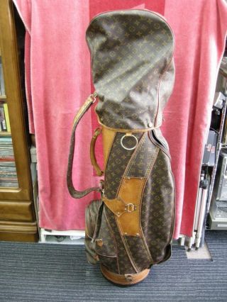 Auth Louis Vuitton Sac Golf Club Bag Monogram Leather Vintage Lv11