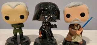 Darth Vadar Obi - Wan Kenobi Tarkin Funko Pop Loose Set Figures With Bases