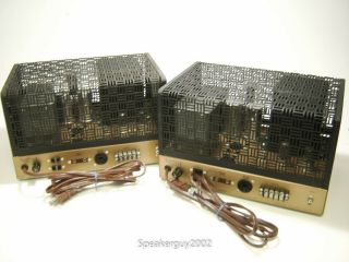 Vintage Heathkit W - 5m Monoblock Tube Amplfiers With Covers - - Kt1