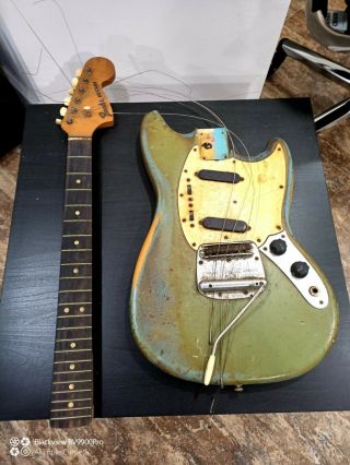 1966 Fender Mustang Electric Guitar - Blue - Vintage - Serial 193663
