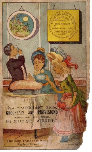 Fleischmann & Co Compressed Yeast Victorian Advertising Picture Trade Card 1870s