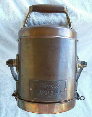 Vintage Naval Brass Copper Neverout 66 Carbide Searchlight Cira 1905 4