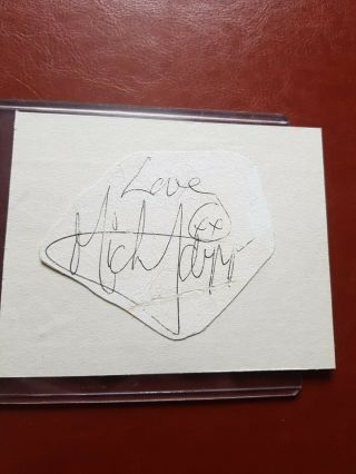 Signed Mick Jagger Vintage 1970s Cut Stuck Onto A Page Rare Rolling Stones