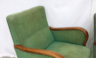 Art Deco Armchairs.  Club Cocktail Chairs.  Antique Vintage Halabala. 6