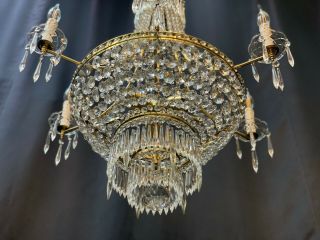 large vintage crystal chandelier ceiling light 2