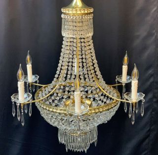large vintage crystal chandelier ceiling light 3