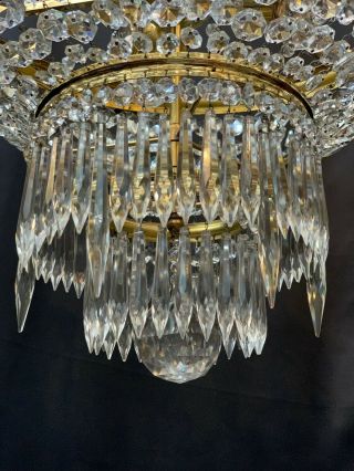 large vintage crystal chandelier ceiling light 5