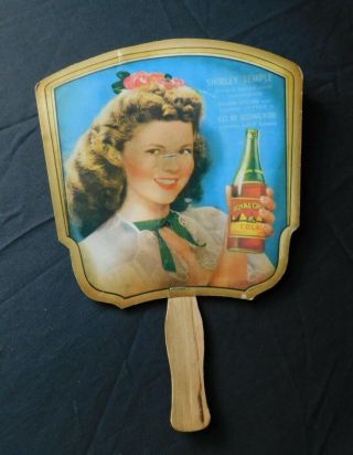 Shirley Temple Advertising Fan For Royal Crown Cola