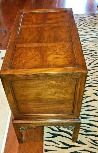 Vintage Mid Century Modern Hekman Furniture Oriental Console Table Chest 4