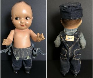 Vintage Composition 12.  5” Buddy Lee in Outfit Union Made 2