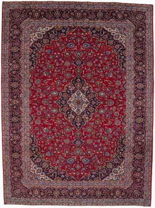 Vintage Traditional Floral Red 10x13 Hand - Knotted Area Rug Oriental Home Carpet
