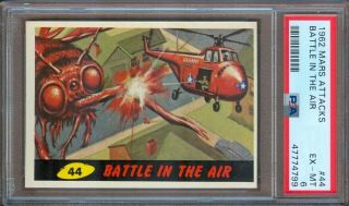1962 Mars Attacks 44 Battle In The Air Psa 6