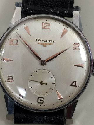 Vintage Longines 12.  68z Wristwatch.  Faceted Lugs.  Ref.  5795 6