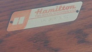 Vintage Hamilton Wood Drafting Art Table Desk Architect Engineer Parallel Bar 3