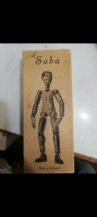 Saba Bucherer Figure Doll Vintage Switzerland Toy Rare