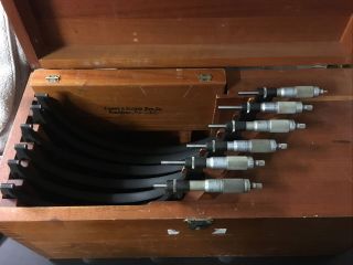 Vintage Tools Brown & Sharpe Micrometer Set 6 - 12 " W/ Standards Complete