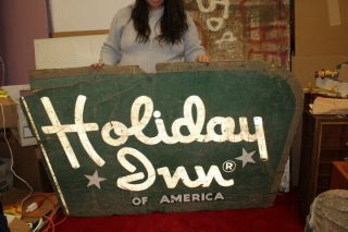 Rare Large Vintage C.  1960 Holiday Inn Of America Hotel Motel Gas Oil 57 " Sign