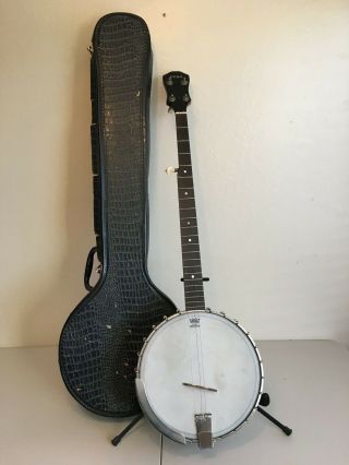 Vintage 1960 Vega Folk Ranger Frs - 5 5 - String Banjo W/ Case - 100720