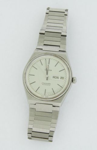 Vintage Omega Seamaster Automatic Silver Dial Day & Date Men 