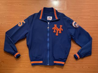 Vintage N.  Y.  Mets Game Worn Starter Warm Up Jacket Kevin Elster 80’s 90’s MLB 4