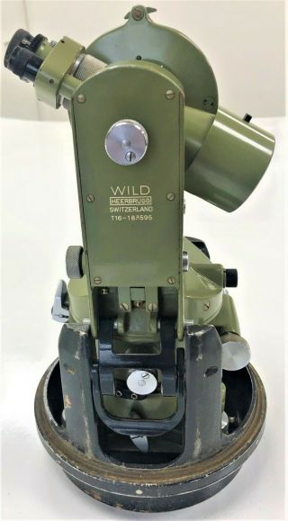 Heerbrugg Wild T - 16 T16 Theodolite Vintage Survey Transit Tripod Case Xtra Tools