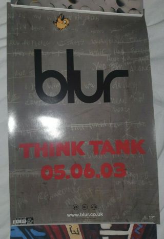 Rare BANKSY Think Tank Blur vintage Album Launch Poster print unsigned 6