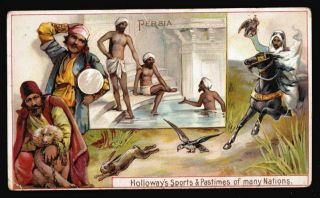 Thomas Holloway Victorian Trade Card - Persia (35) - Sports & Pastimes