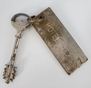 Vintage Hotel Ritz Paris Room Key 271 With Keychain Key Fob