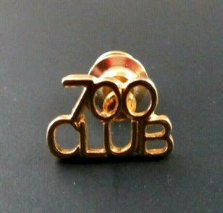 Vintage 700 Club Pin Pinback Lapel Tie Gold Tone Christian Broadcasting Souvenir