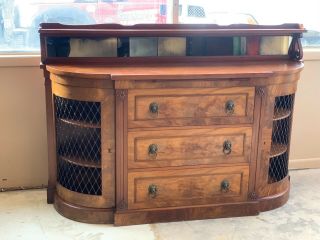 Antique Mahogany Dining Sideboard Buffet,  Vintage Furniture