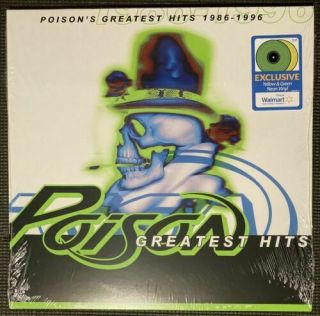 Poison Greatest Hits 2 Lp Green And Yellow Vinyl Brand New/sealed Wal - Mart Excl