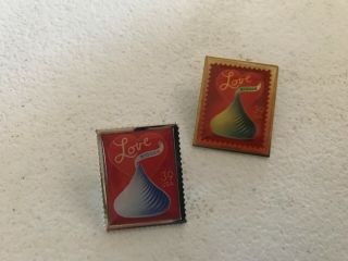 Usps 39 Cent Hersey Kisses (set Of 2) One Silver One Is Gold Lapel Pin Push Back