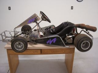 Vintage 1990 Margay Lynx Go Kart Racing Kart Frame Wheels Project Parts