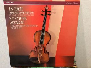 Salvatore Accardo Bach Violin Concertos Holland Philips Digital 2lp 416 412 - 1 Nm