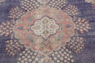 Distressed semi Antique Tebriz Area Rug Wool Hand - Knotted Oriental Carpet 10x12 4