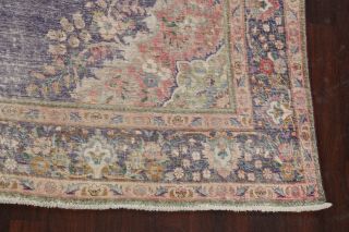 Distressed semi Antique Tebriz Area Rug Wool Hand - Knotted Oriental Carpet 10x12 6
