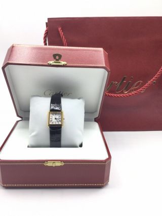 Vintage Cartier Tank 18k Gold Plated Watch