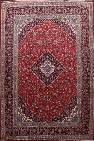 Vintage Traditional Floral Red Ardakan Area Rug Hand - Knotted Wool Carpet 10 