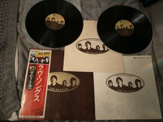 The Beatles - Love Songs - Japan Vinyl Lp,  Obi,  Inserts John Lennon Paul Mccartney