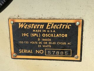 Vintage Western Electric 19C Oscillator Tube Amp,  Synth Sounds 2