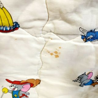 Vintage Dorvel Tom & Jerry cartoon Blanket bedding 90 