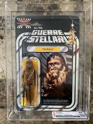 Vintage Harbert Star Wars Guerre Stellari Chewbacca Figure Moc Cas 70