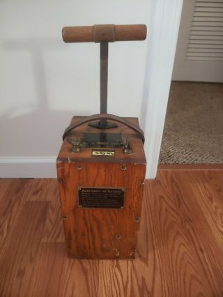Vintage/antique Dupont Blasting Machine,  30 Wooden Dynamite Detonator Plunger