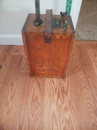 Vintage/Antique Dupont Blasting Machine,  30 Wooden Dynamite Detonator Plunger 4