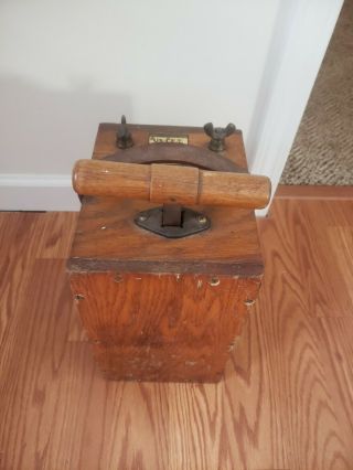 Vintage/Antique Dupont Blasting Machine,  30 Wooden Dynamite Detonator Plunger 6