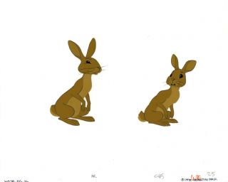 Watership Down 1978 Production Animation Cel Lje Seal 16 - 16 Multiple Rabbits